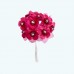 2" Diameter Satin Flower with Crystal 12X12 | Fuchsia